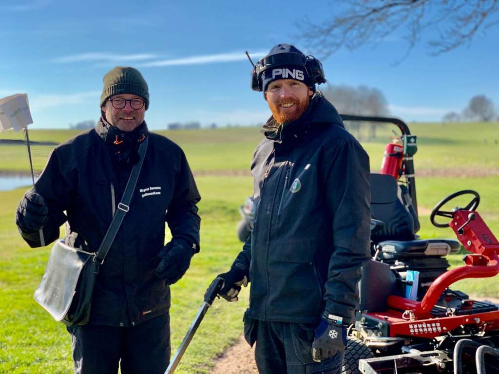 Magnus Sunesson och Viktor Sjöö på Lunds Akademiska Golfklubb.