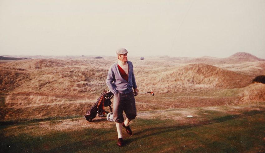 Göran Zachrisson på en golfbana i Skottland