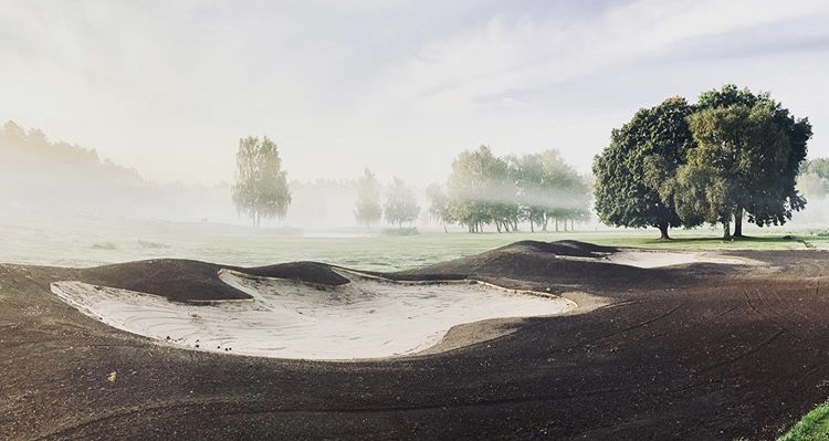 Bunker på en golfbana