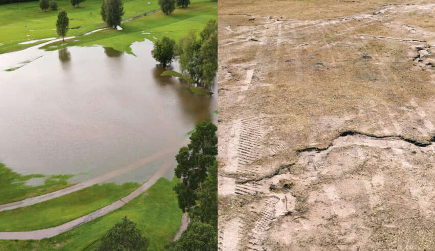 Torka och ösregn hot mot framtidens golfbanor